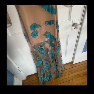 For love and lemons blue orcid dress